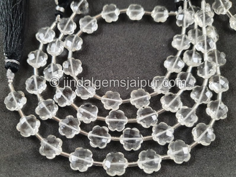 Crystal Faceted Flower Beads