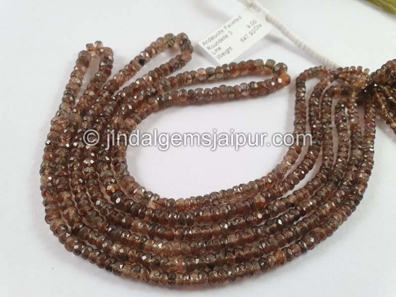 Andalusite Faceted Roundelle Beads