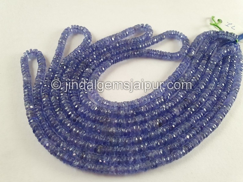 Tanzanite Faceted Tyre Beads