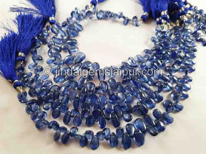 Kyanite Smooth Pear Beads