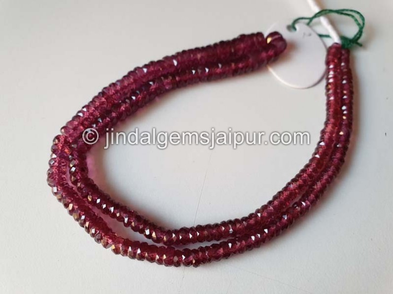 Purple Rhodolite Garnet Faceted Tyre Beads