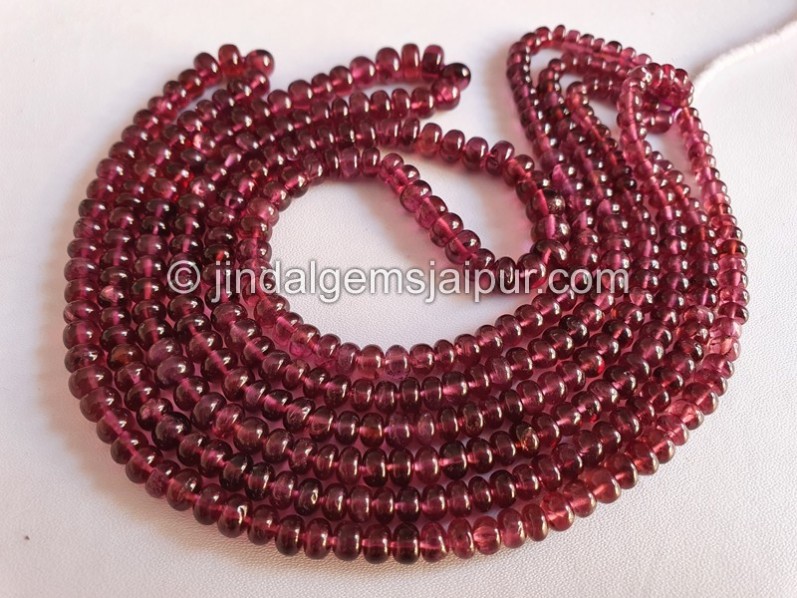 Rhodolite Garnet Smooth Roundelle Beads