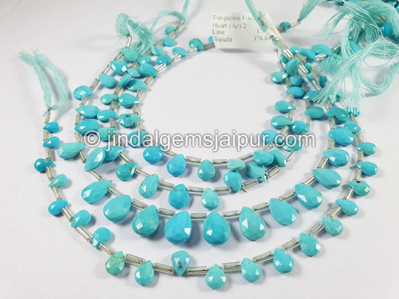 Turquoise Faceted Pear Shape Beads