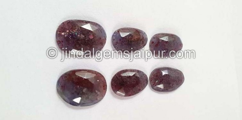 Iolite Sunstone Rose Cut Slices