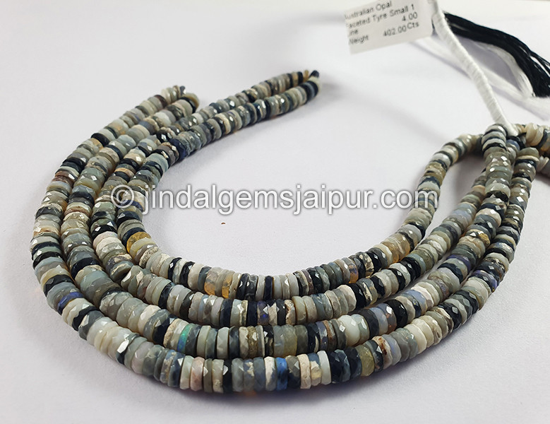 Australian Opal Faceted Tyre Shape Beads