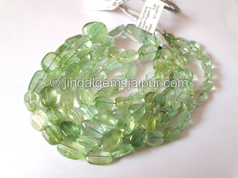 Mint Green Tourmaline Smooth Nuggets Beads