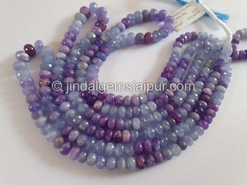 Hackmanite Faceted Roundelle Beads