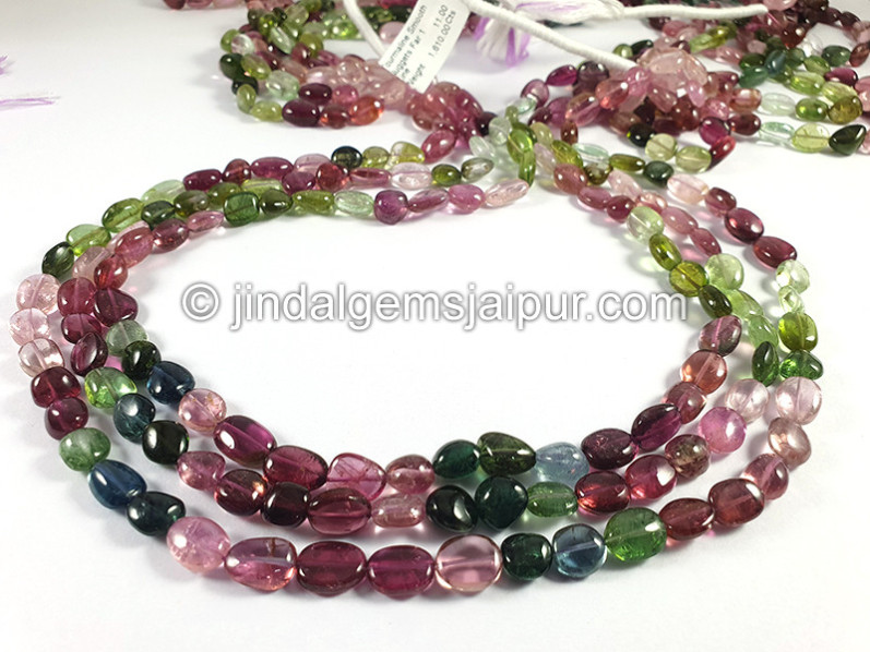 Tourmaline Smooth Nuggets Shape Beads