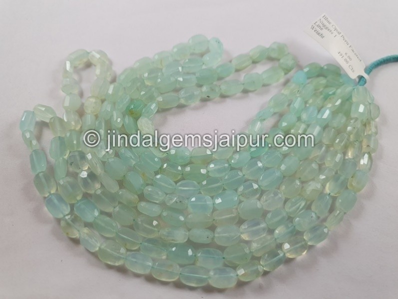 Blue Opal Peruvian Faceted Nuggets Beads