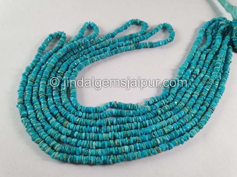 Turquoise Smooth Tyre Shape Beads