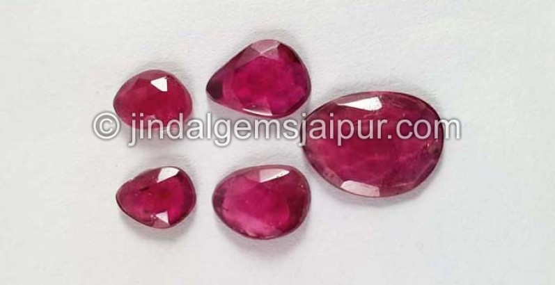 Rubelite Rose Cut Slices