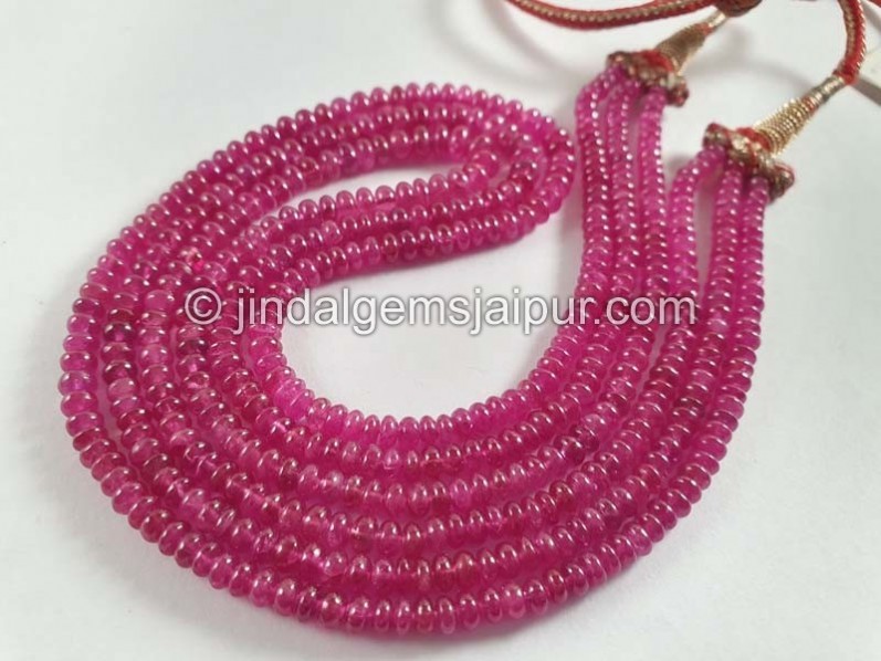 Ruby Smooth Roundelle Beads