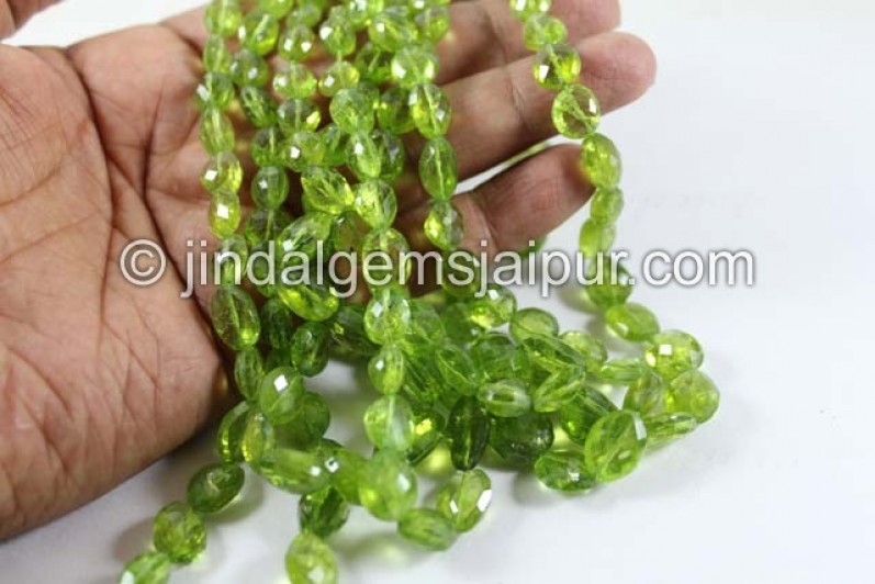 Peridot Faceted Nuggets Shape Beads