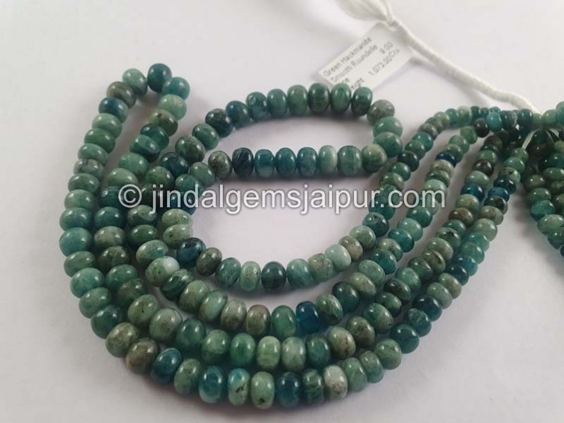 Green Hackmanite Smooth Roundelle Beads