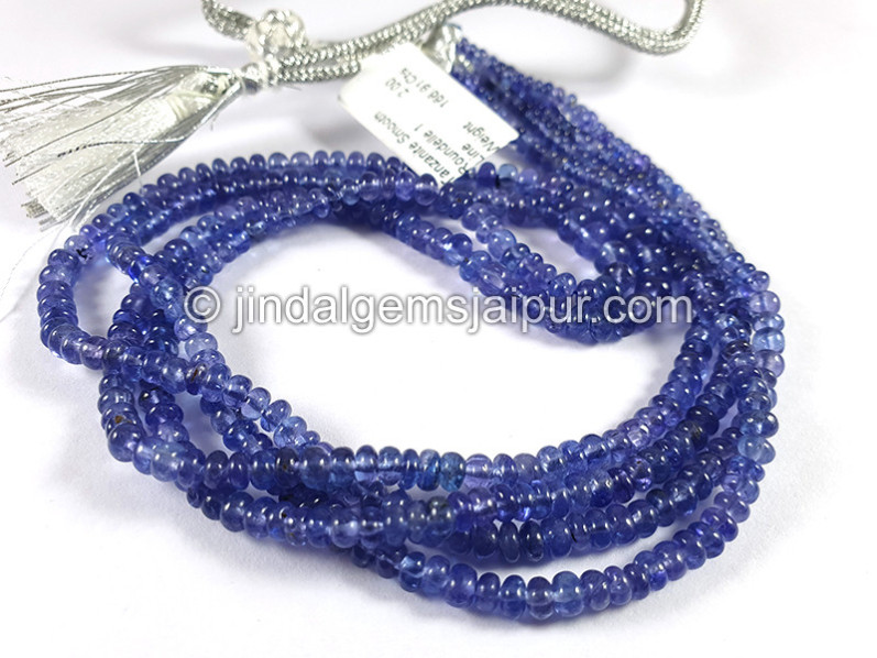 Tanzanite Smooth Roundelle Shape Beads