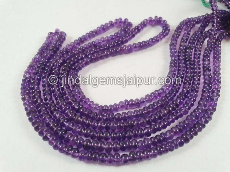 Amethyst Smooth Roundelle Beads