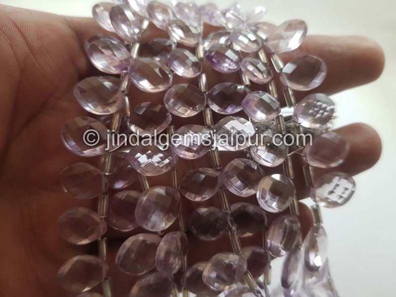 Pink Amethyst Faceted Dolphin Pear Beads