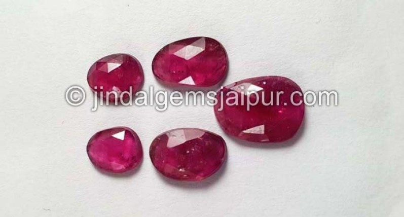 Rubelite Rose Cut Slices