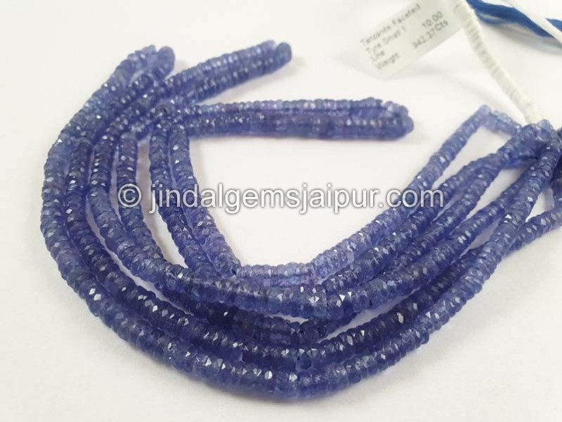 Tanzanite Faceted Tyre Beads