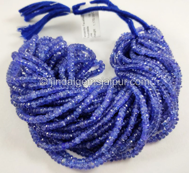 Tanzanite Faceted Roundelle Shape Beads