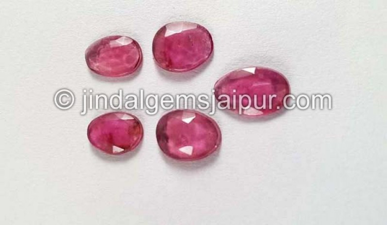 Rubelite Rose Cut Slices