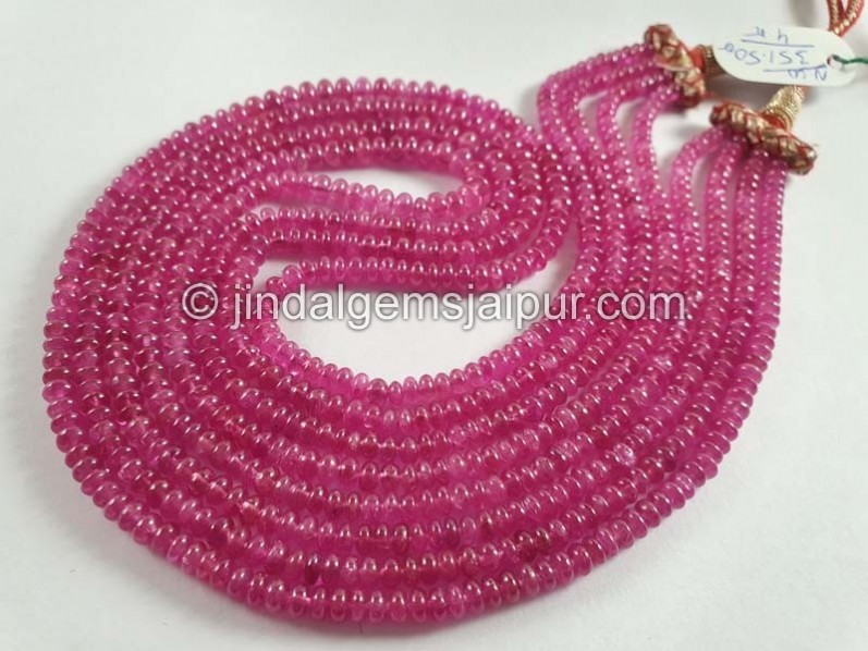 Ruby Smooth Roundelle Beads