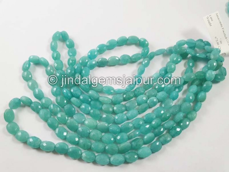 Amazonite Faceted Oval Beads