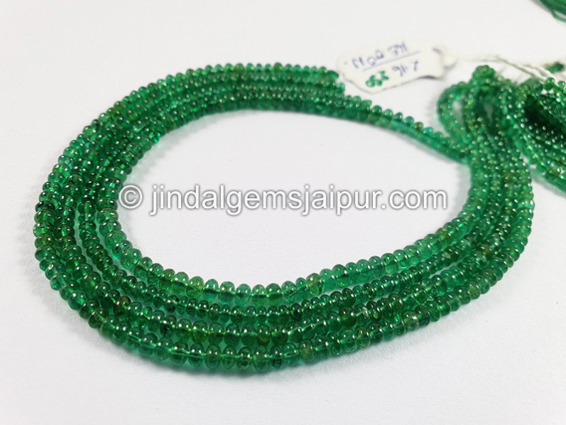 Emerald Smooth Roundelle Shape Beads