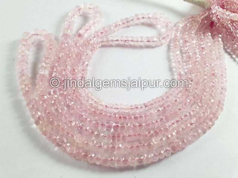 Morganite Faceted Roundelle Beads