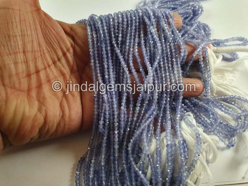 Tanzanite Shaded Faceted Roundelle Beads