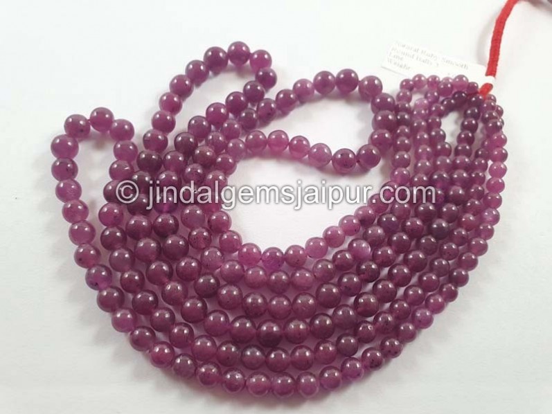 Natural Ruby Big Smooth Balls Beads