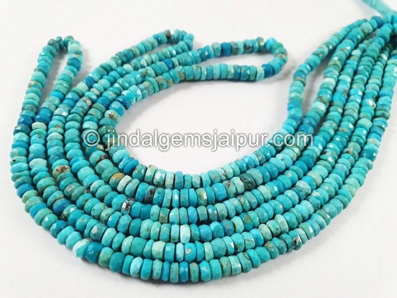 Turquoise Faceted Roundelle Big Beads