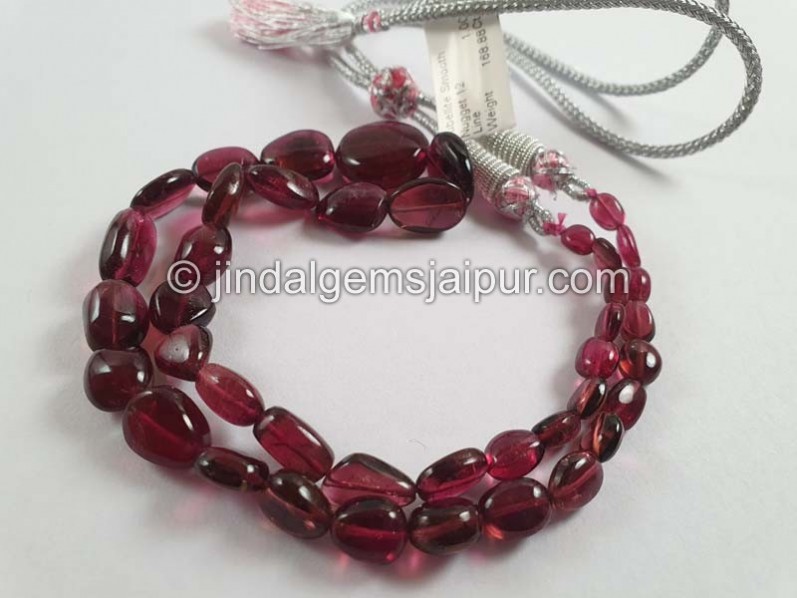 Rubellite Tourmaline Smooth Nuggets Beads