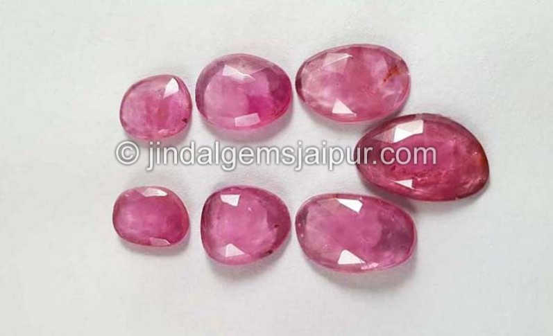 Rubelite Rose Cut Slices