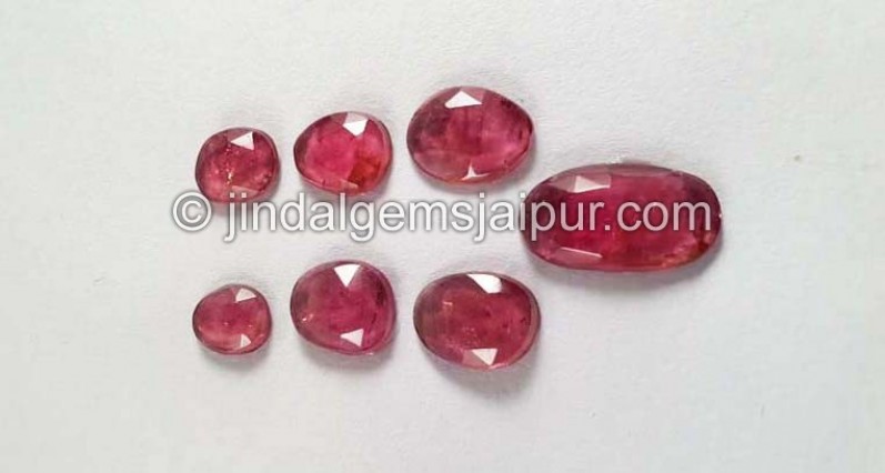 Rubelite Rose Cut Slices