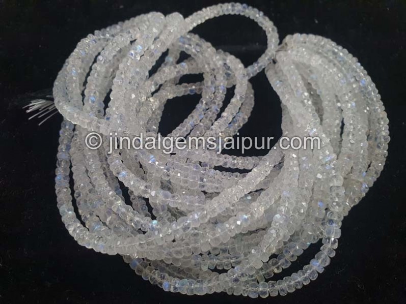 Rainbow Moonstone Faceted Roundelle Beads