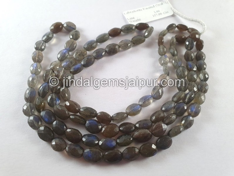 Labradorite Faceted Oval Beads