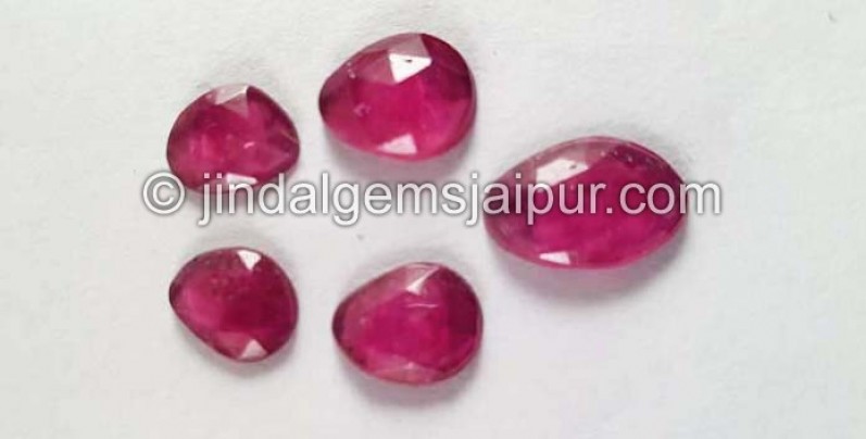 Rubelite Rose Cut Slices