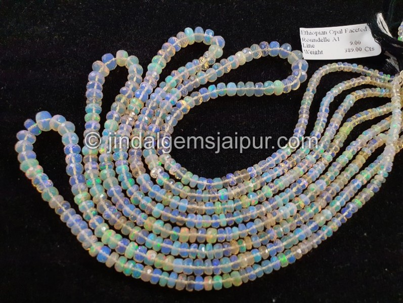 Cream White Ethiopian Faceted Roundelle Beads