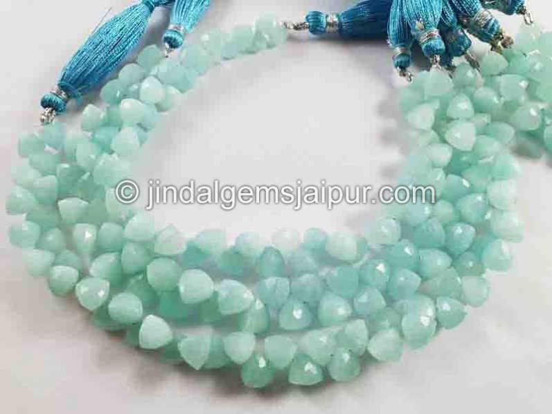 Amazonite Faceted Trillion Beads