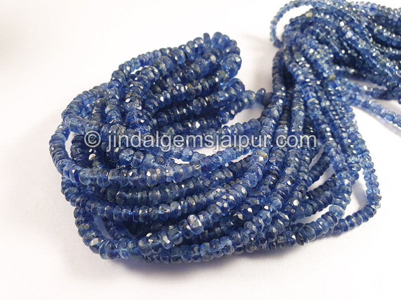 Kyanite Faceted Roundelle Shape Beads