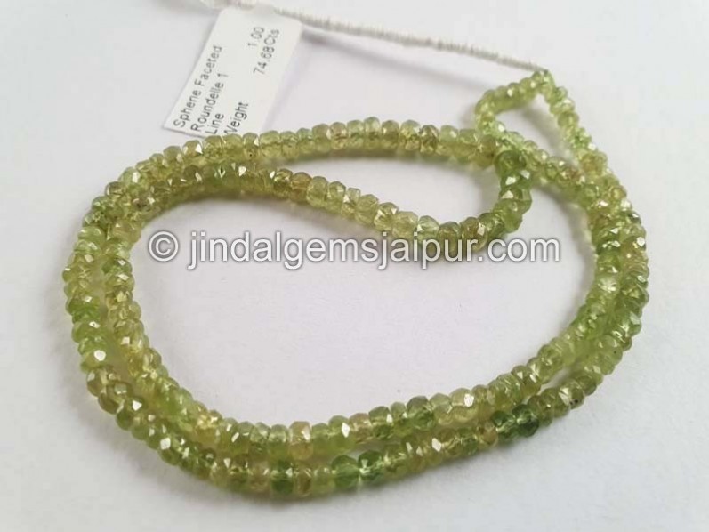 Sphene Faceted Roundelle Beads