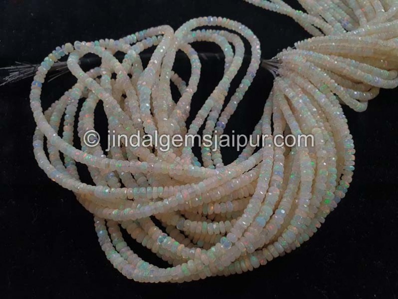 Ethiopian Opal Faceted Roundelle Beads