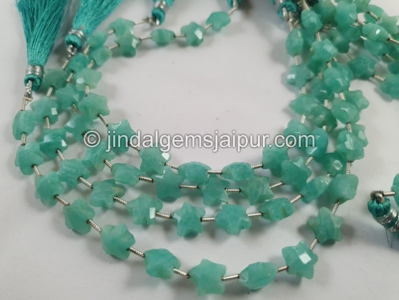 Amazonite Faceted Star Beads