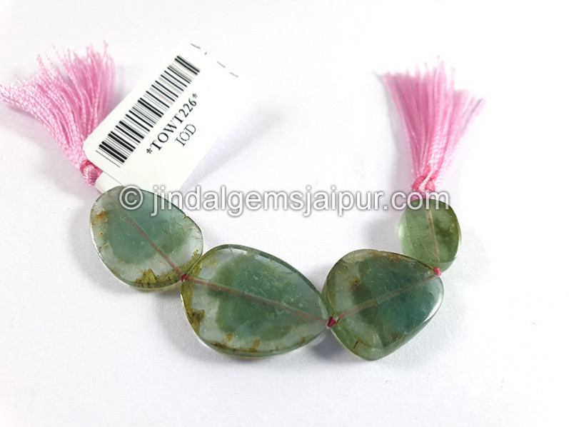 Watermelon Tourmaline Smooth Slices Beads