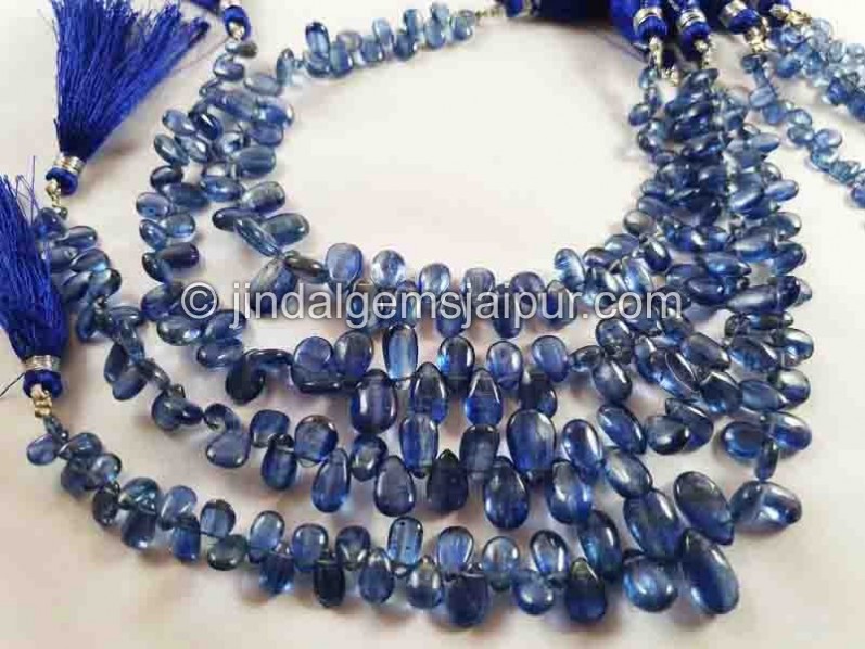 Kyanite Smooth Pear Beads