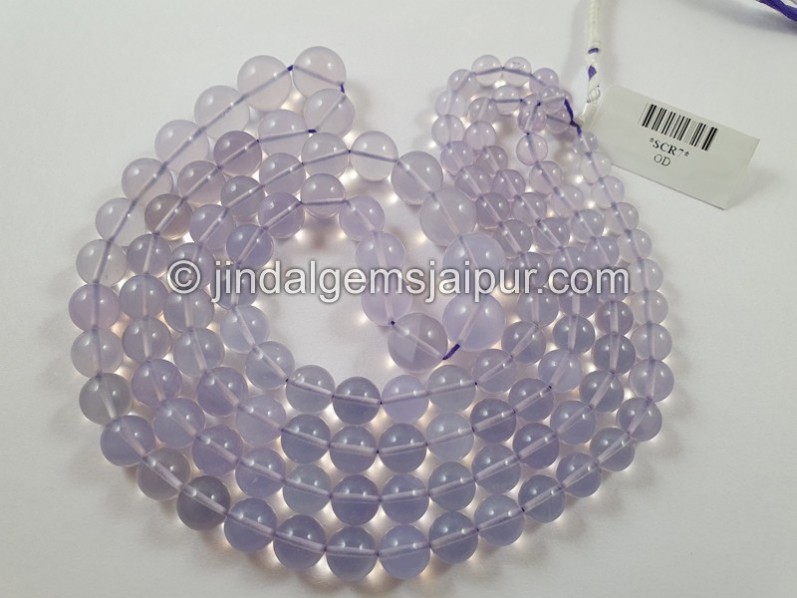 Scorolite Or Lavender Quartz Far Smooth Round Beads