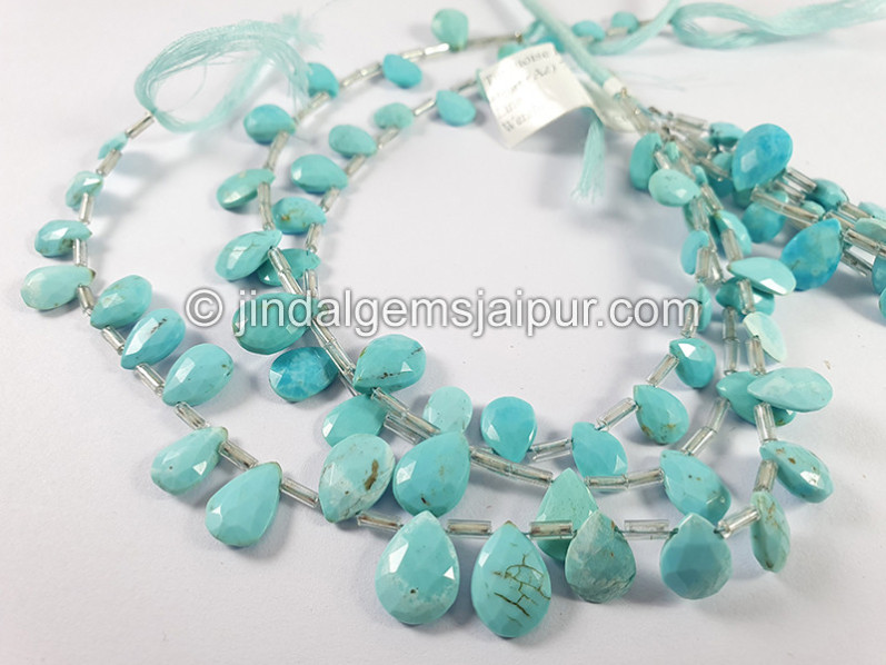 Turquoise Faceted Pear Shape Beads