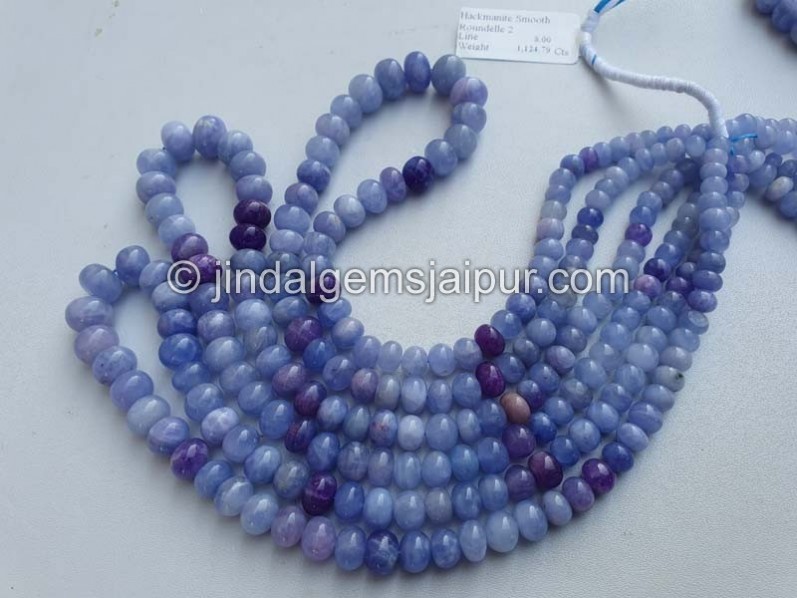 Hackmanite Smooth Roundelle Beads