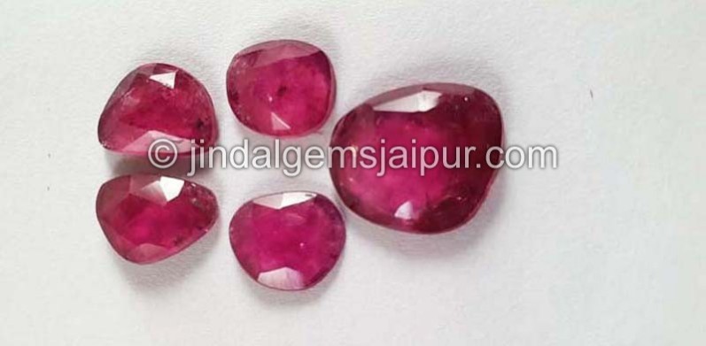 Rubelite Rose Cut Slices